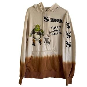 Shrek Dreamworks Men's 'That'll do donkey' Hoodie' Beige Size M 38/40‎ Fleece